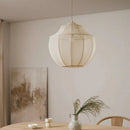 Modern fabric pendant light for minimalist interior decor
