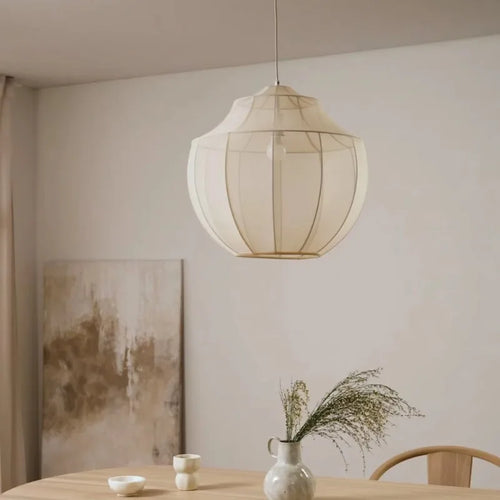 Modern fabric pendant light for minimalist interior decor - vue 2 sur 8