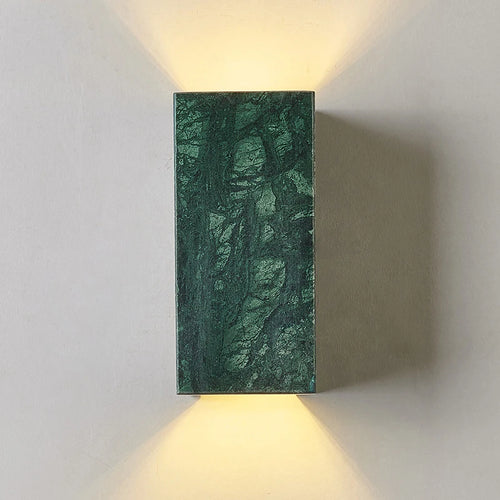 applique murale Style européen lumière de luxe vert naturel marbre décoratif moderne couloir salon chambre LED