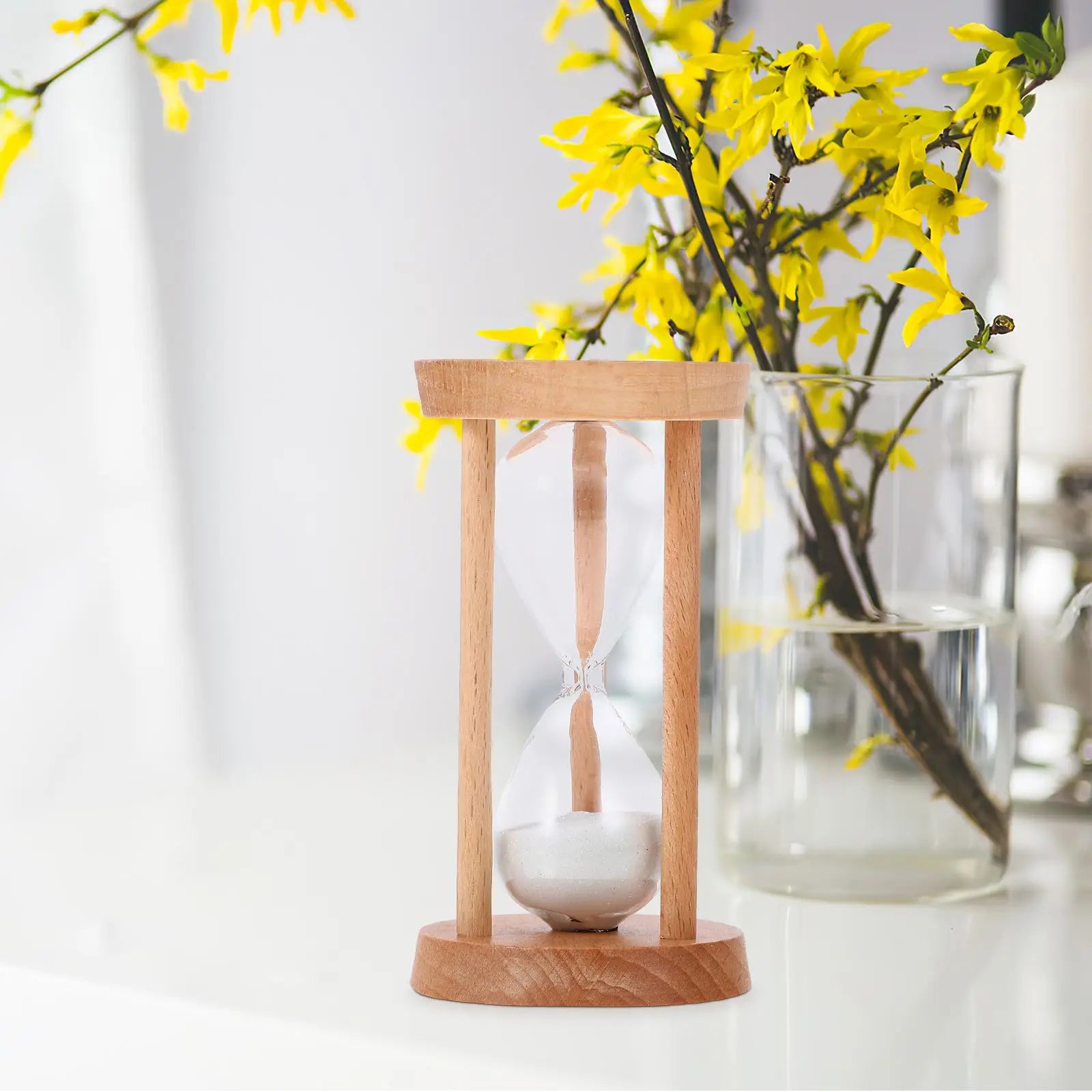 sablier en bois 5 minutes pour décoration et cadeau d anniversaire - vue 7 sur 6