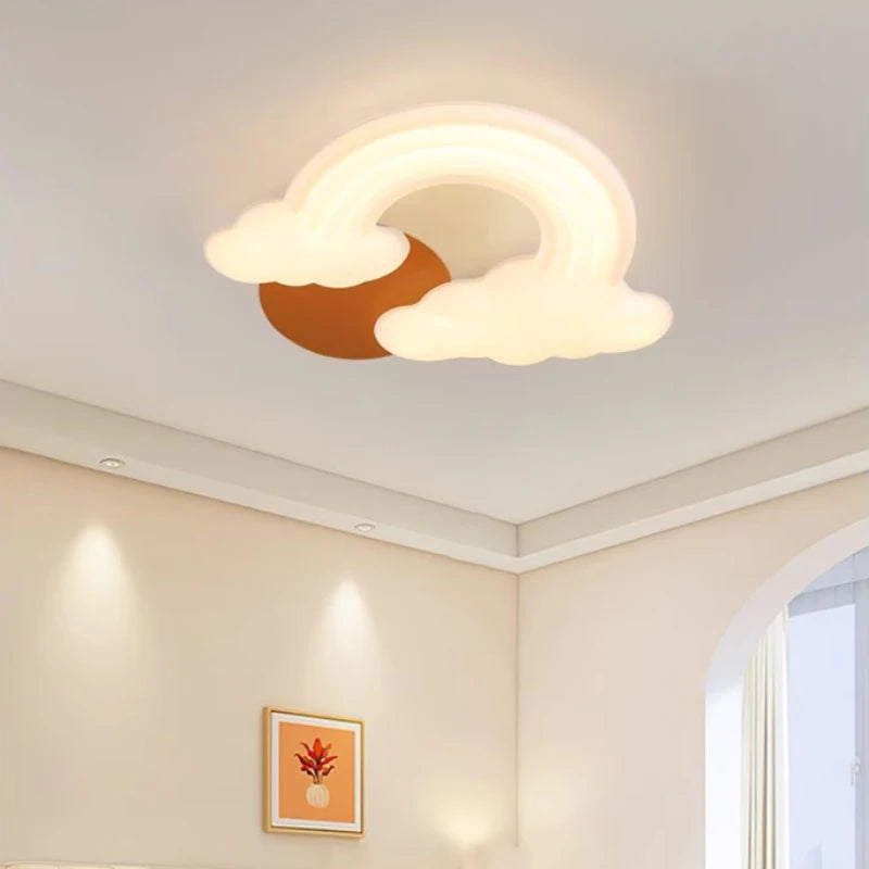 plafonnier romantique nuage arc-en-ciel pour enfant décoratif et moderne - vue 2 sur 7