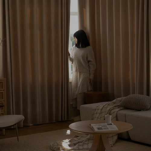 Rideau japonais plissé isolant pour salon chambre balcon - vue 6 sur 13