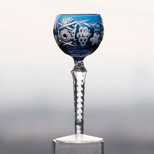 Verres à vin cristal style antique gravés main