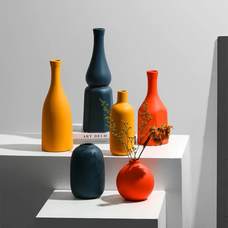 vase en céramique nordique pour décoration intérieure ou cadeau - vue 4 sur 12