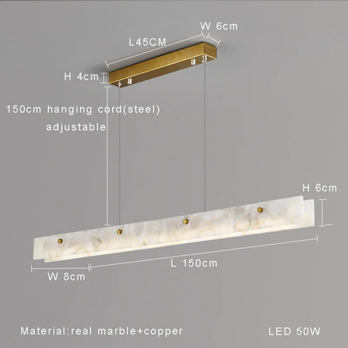 lustre moderne en marbre noir pour décoration intérieure élégante