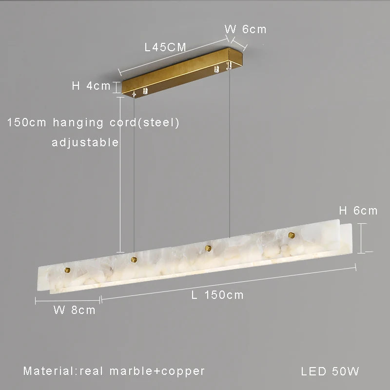 lustre moderne en marbre noir pour décoration intérieure élégante