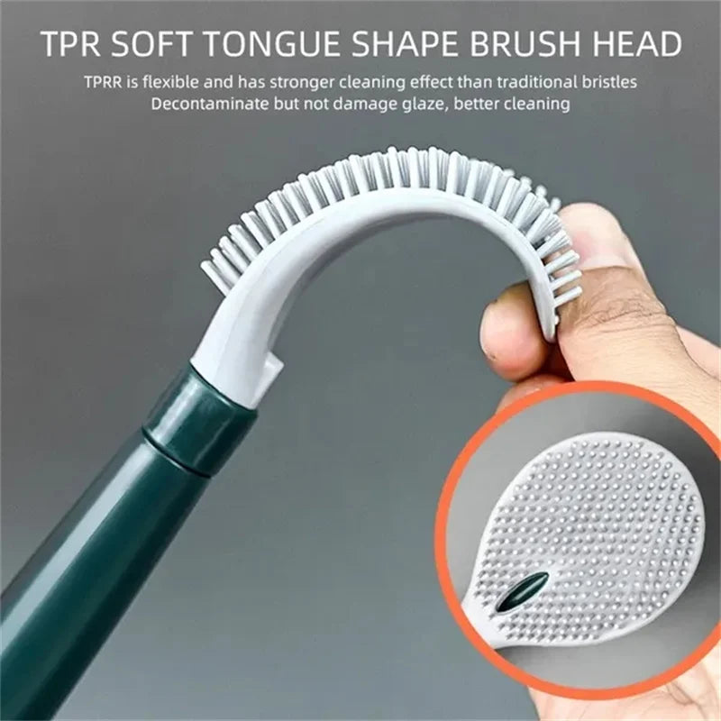 brosse de toilette à long manche avec support pour nettoyage efficace - vue 4 sur 8