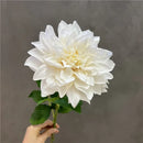 Set of 2 realistic artificial dahlia flowers for indoor decoration