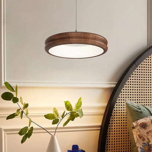 lustre médiéval lampe bar style japonais en rondins suspendue - vue 5 sur 11