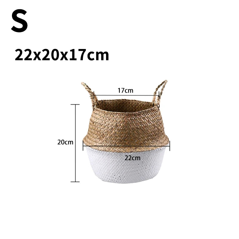 panier en osier suspendu pour rangement et décoration maison - vue 13 sur 13