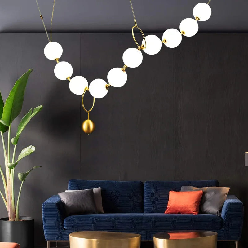 lustre nordique led acrylique pour décoration de maison - vue 4 sur 10