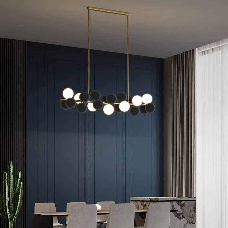 suspension led moderne salon salle manger - vue 4 sur 11