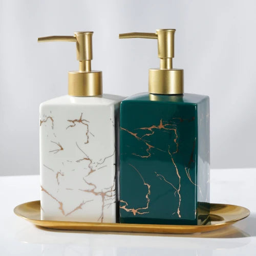 bouteille en céramique pour désinfectant et gel douche - vue 19 sur 26