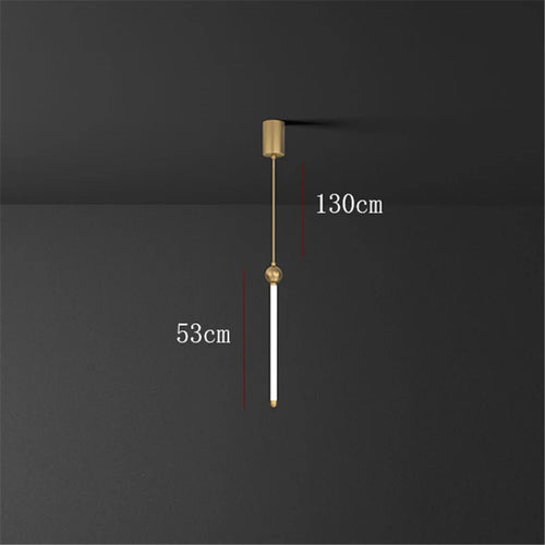 Minimalist Nordic tube pendant light for elegant interiors - vue 6 sur 8