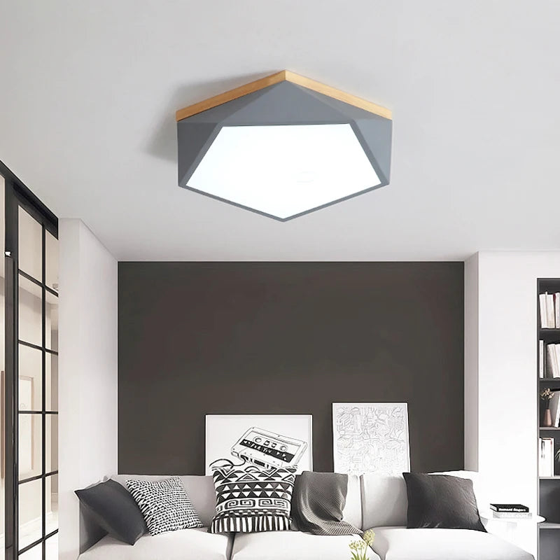 plafonniers led géométriques simples et modernes pour éclairage - vue 7 sur 16