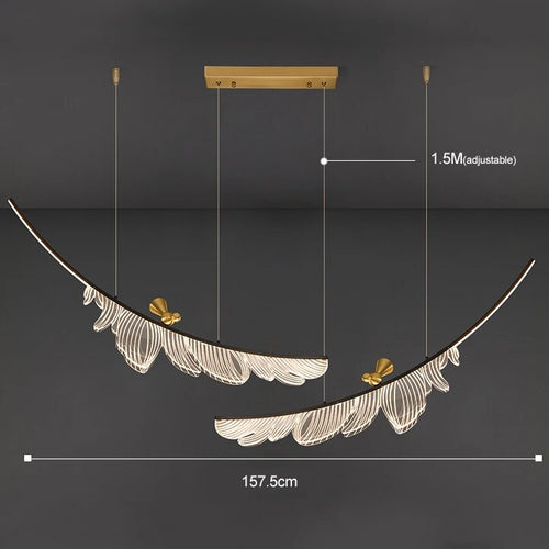 Lustre moderne en cuivre italien - vue 9 sur 9