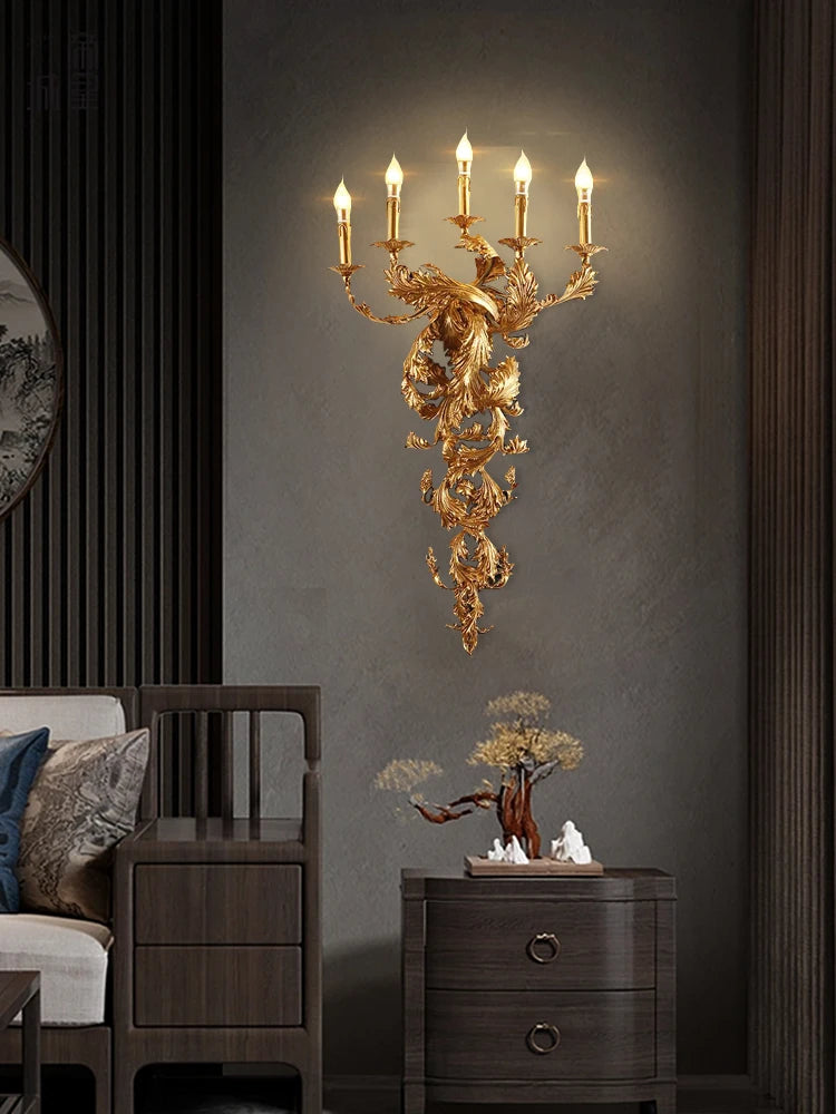 Applique murale Vintage bougie luxueuse applique murale pour hôtel Villa chambre support éclairage appliques murales lumières - vue 3 sur 8