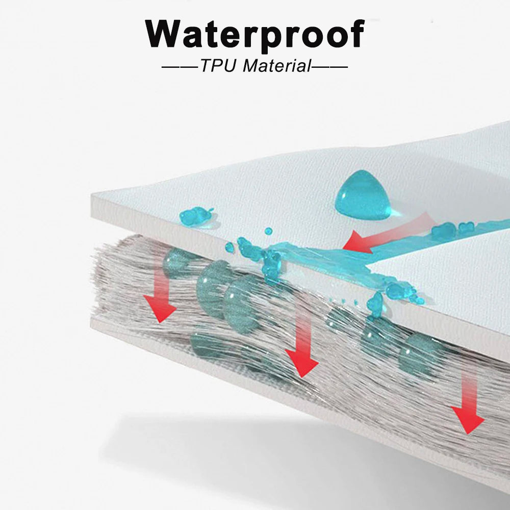 Waterproof Cotton Mattress Cover, Throw Fitted Sheet, Bed Replacement Protector, Single, Double, 140, 160, Muti Size Bed Sheets - vue 2 sur 8