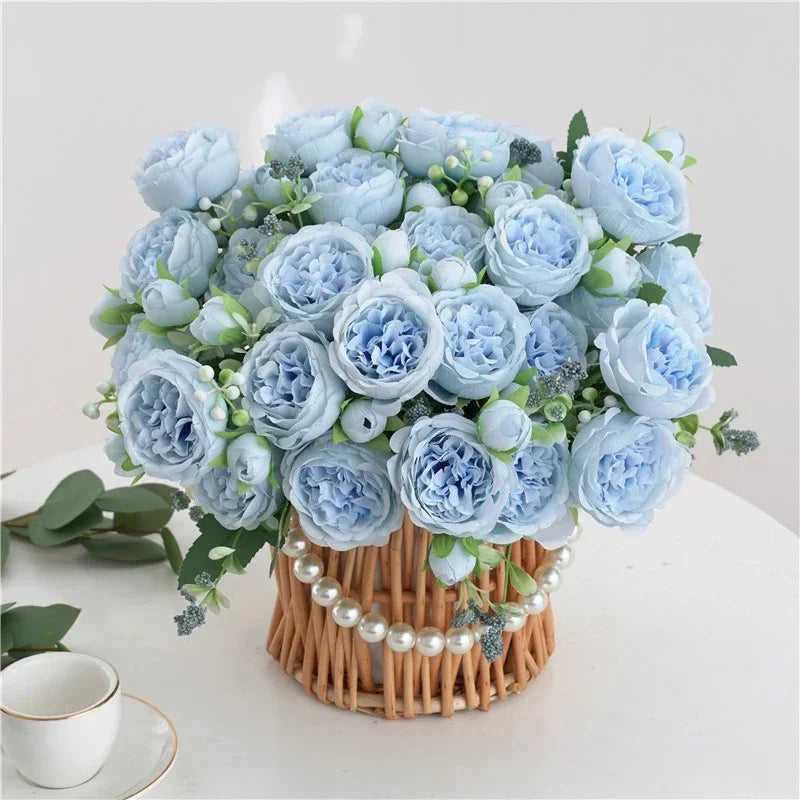 bouquet de pivoines artificielles pour décoration florale intérieure - vue 2 sur 17