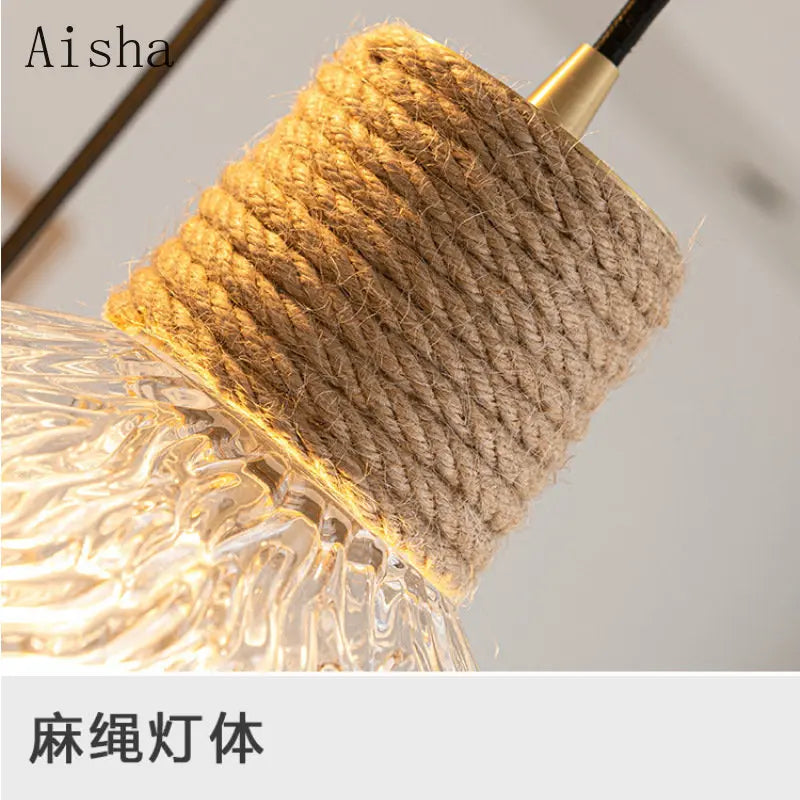 lustre nordique japonais trois têtes style bûche pour intérieur créatif - vue 7 sur 13