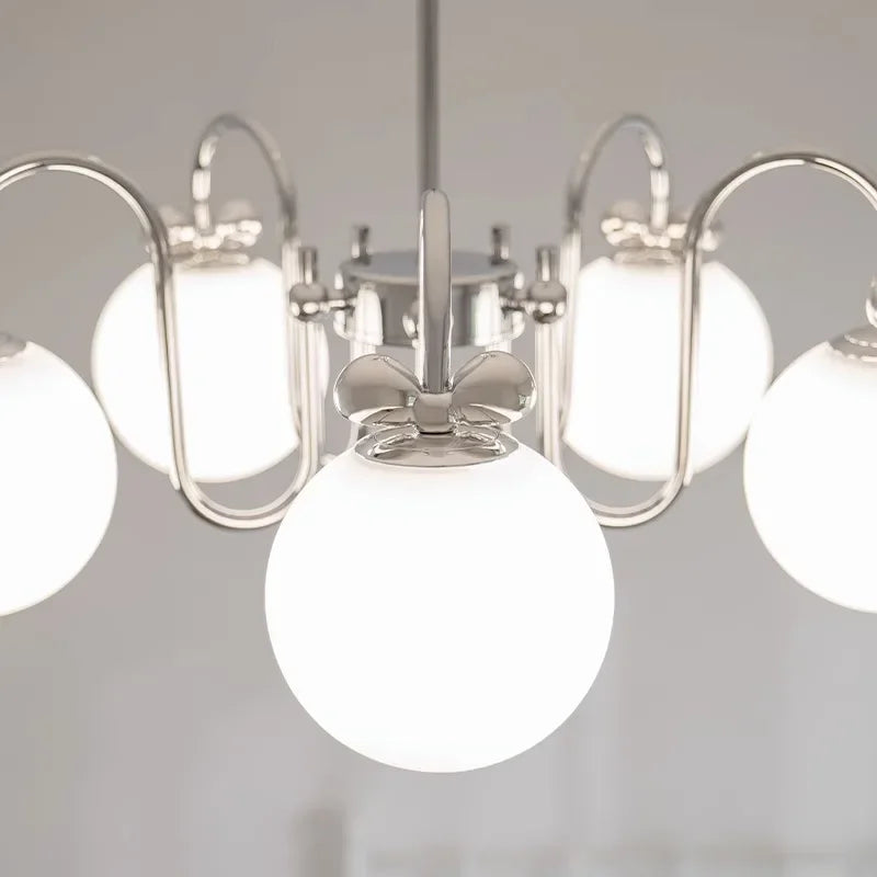 plafonnier led suspendu en forme d'arc romantique décoratif - vue 6 sur 12