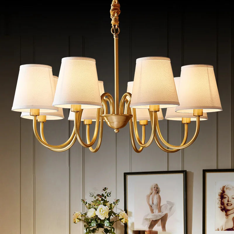 lustre à led en cuivre américain pour décoration intérieure élégante - vue 3 sur 12