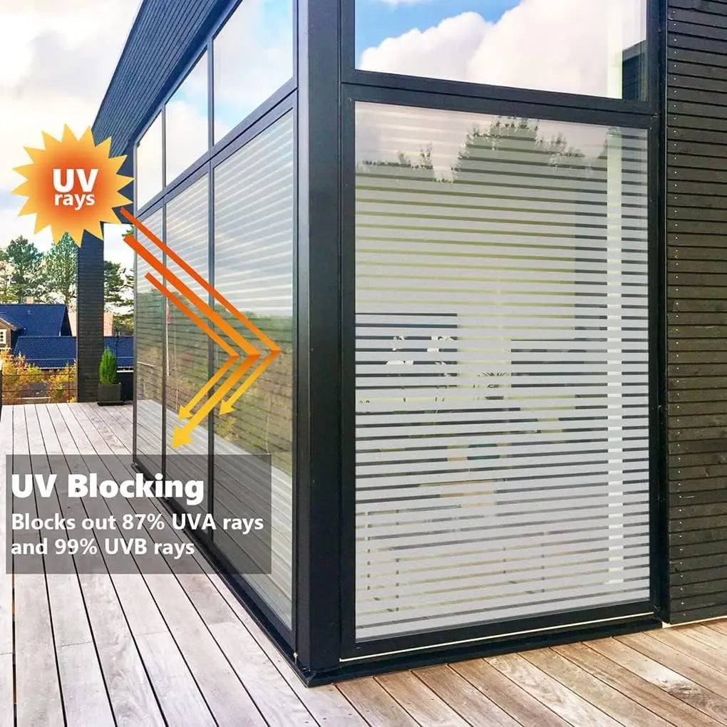 Film décoratif dépoli rayures protection uv pour vitres - vue 3 sur 6