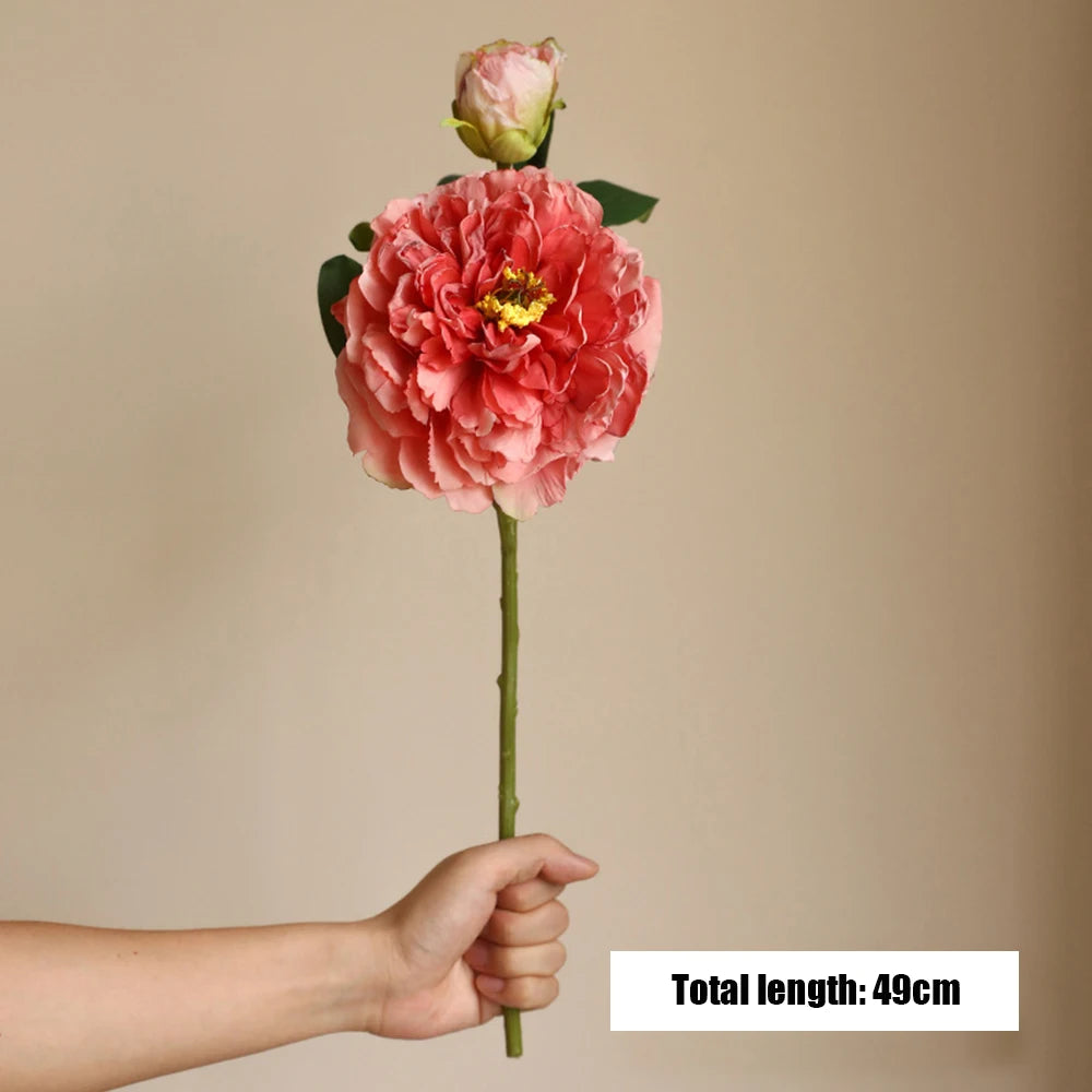 bouquet de pivoines artificielles en soie pour mariage et décoration intérieure - vue 18 sur 21