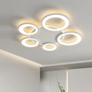 Modern minimalist ring-shaped remote-controlled chandelier