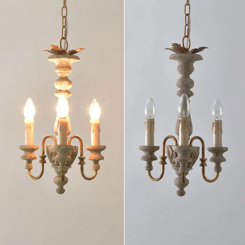 lustre en bois massif style américain rural nordique rétro