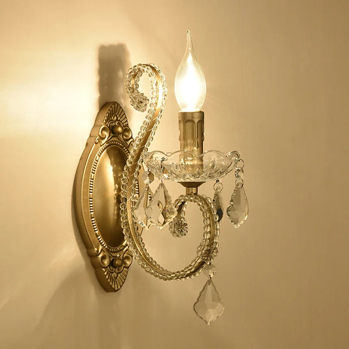 applique murale en cristal moderne avec éclairage led élégant - vue 2 sur 10