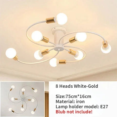Minimalist Nordic ceiling light ideal for living room, restaurant or children's room - vue 16 sur 16