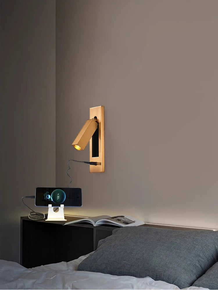 applique murale led rotative avec interrupteur pour lecture - vue 3 sur 21
