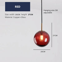 lustre moderne en verre design suspendu lumineux nordique