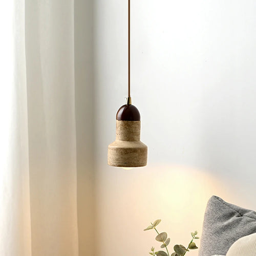 Suspension LED en marbre jaune - vue 3 sur 7