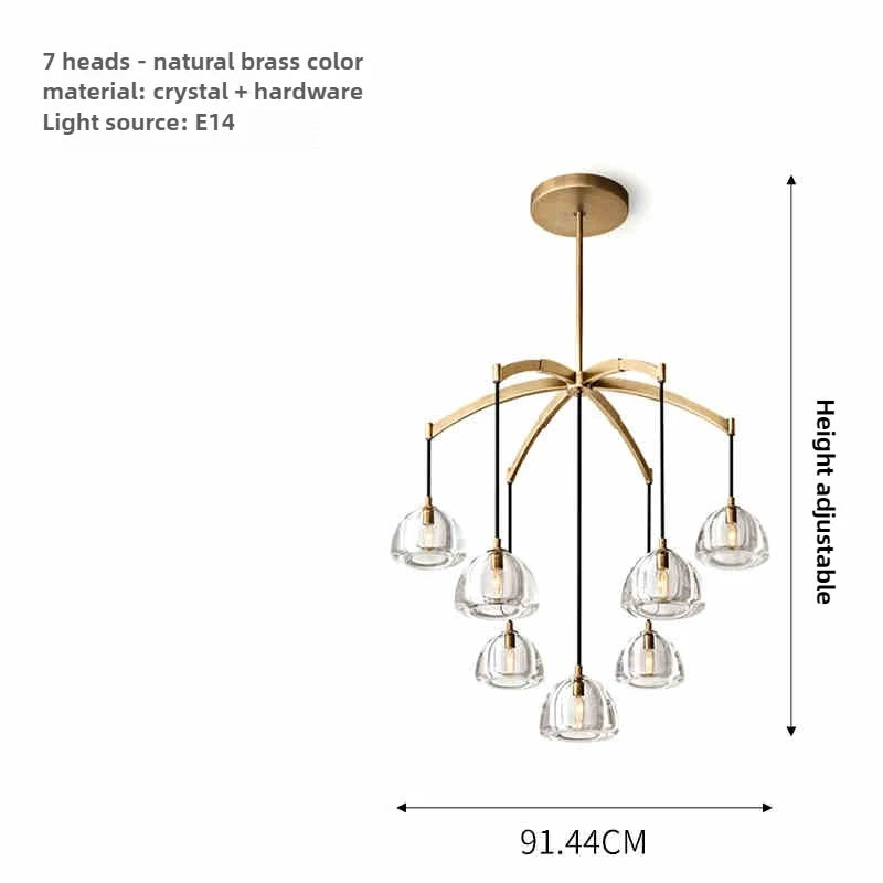 lustre moderne en cristal géométrique pour intérieur luxueux - vue 12 sur 14