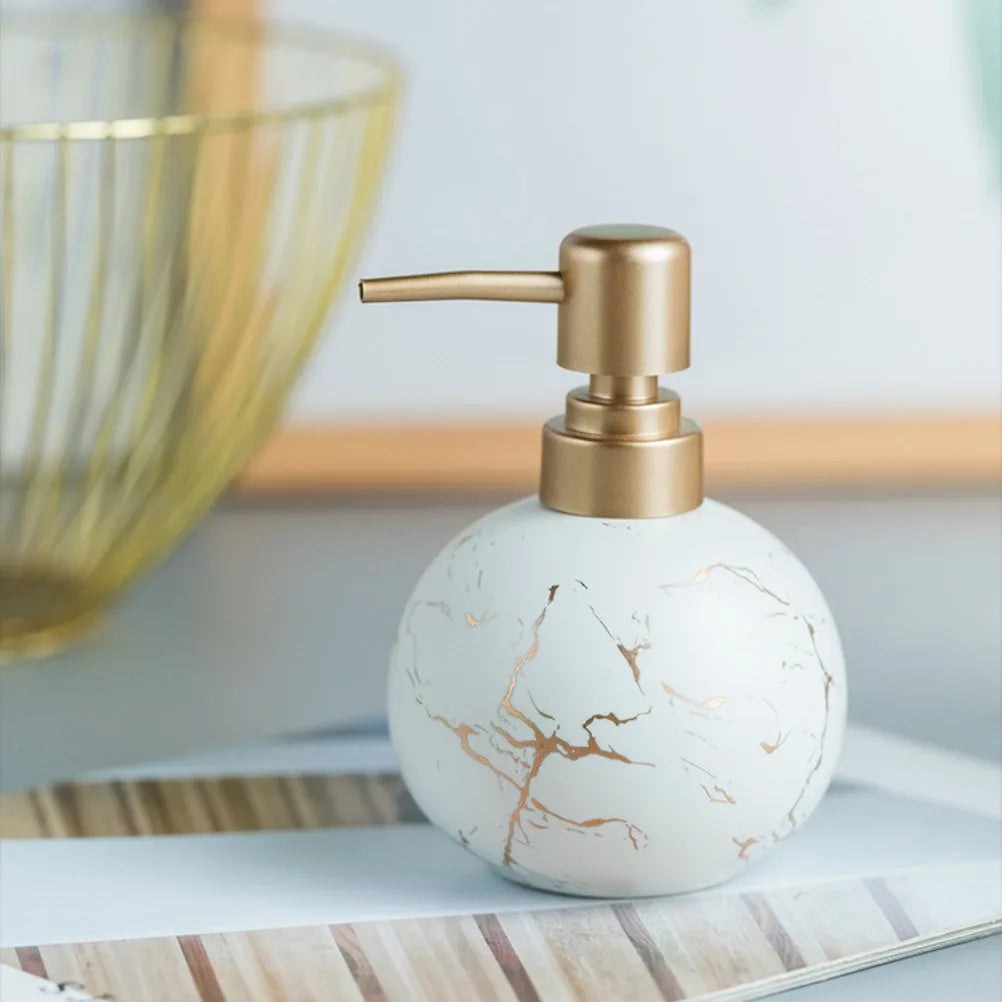 distributeur de savon en céramique moderne pour salle de bain - vue 6 sur 11