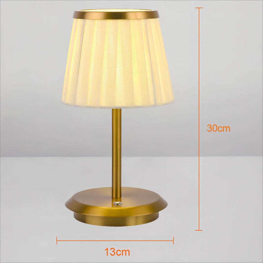 Lampe table LED USB plissée éclairage - vue 6 sur 7