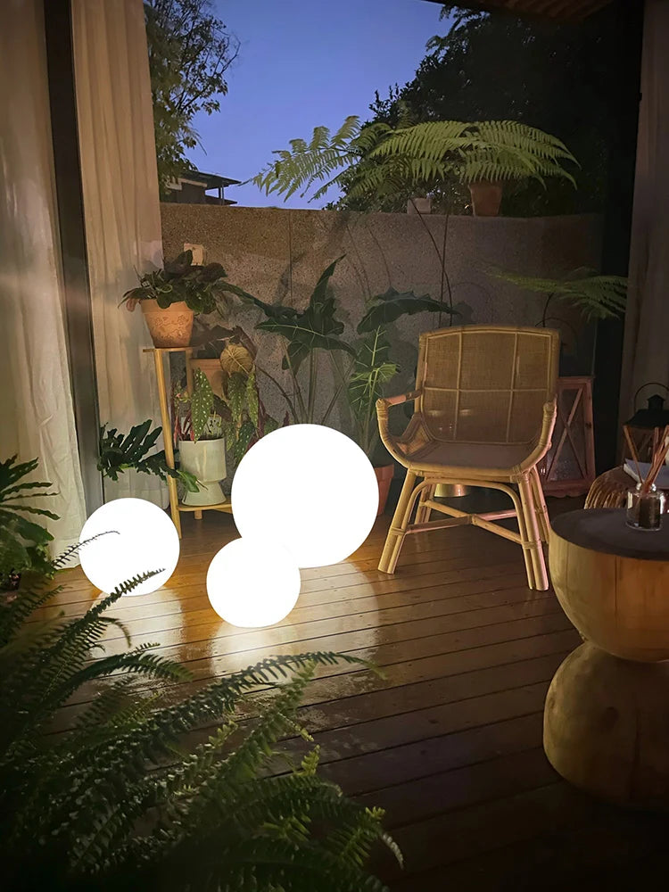 lampe de pelouse sphérique design nordique simple pour décoration intérieure - vue 3 sur 15