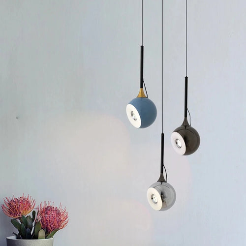 suspension led sphérique magnétique angle réglable nordique