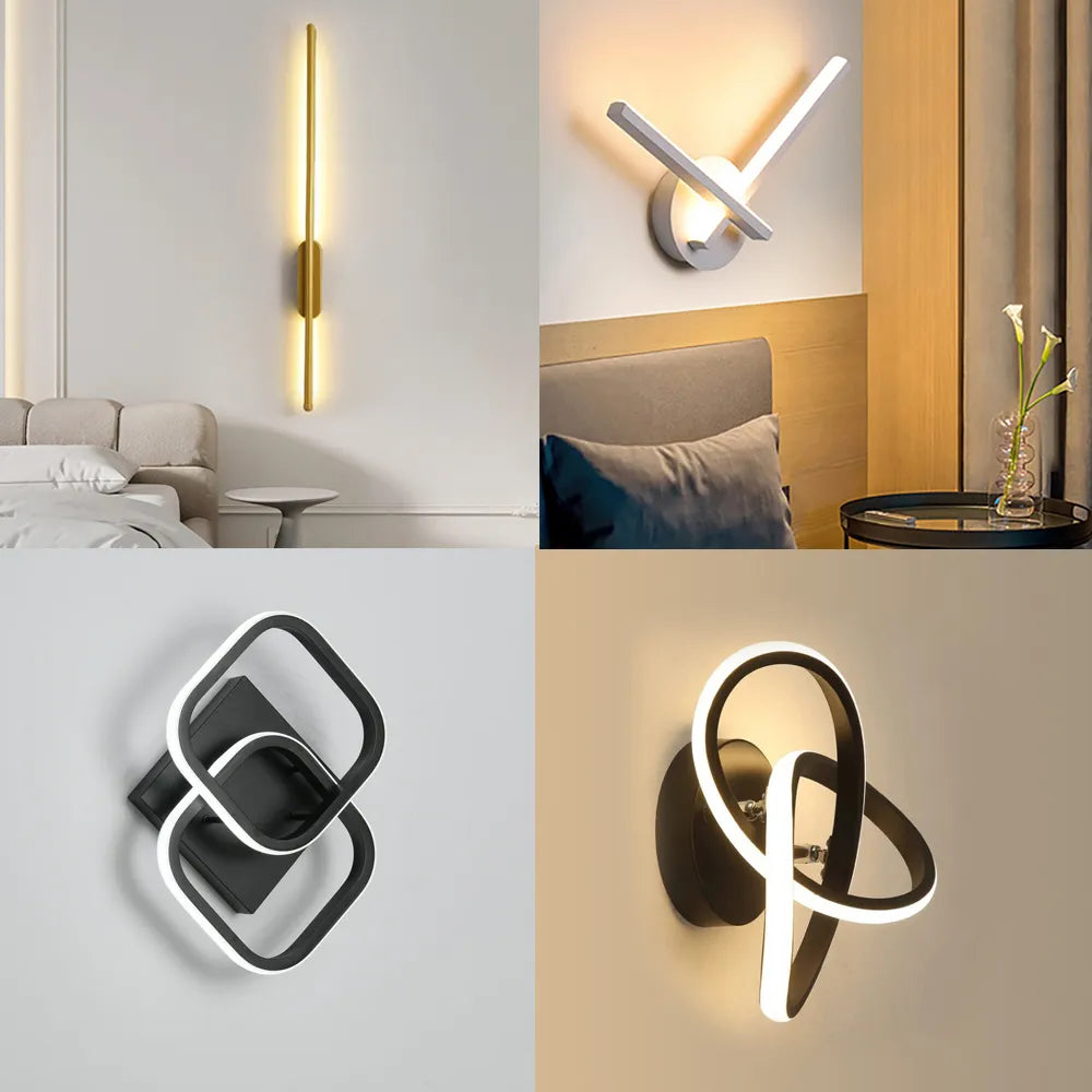 Applique chambre lampe moderne minimaliste escalier allée couloir balcon lampe salon fond applique AC85-265V - vue 2 sur 18