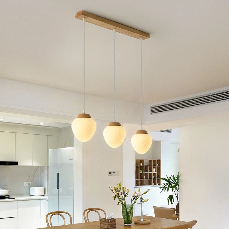 lustre bois simple art créatif pour enfants style français moderne - vue 5 sur 13