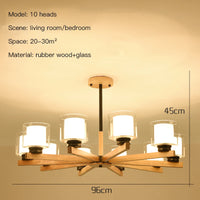 lustre en bois vintage à led pour intérieur rustique