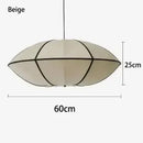 Nordic fabric lantern silk Zen pendant light, living room interior decoration, Japanese beige lantern pendant light
