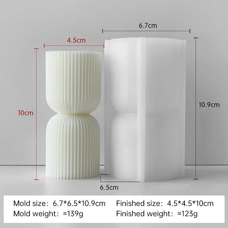 moule en silicone pour bougies aromatiques cylindriques fait main - vue 15 sur 20