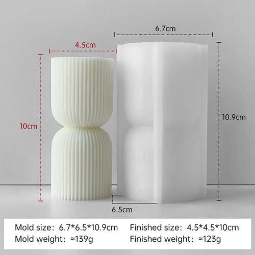 moule silicone bougie aromatique cylindrique pour résine et plâtre - vue 8 sur 20