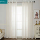 Rideau rayé style lin translucide pour salon chambre