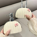 Nordic Ceramic Emulsion Bottle, Elegant Bag-Shaped Shampoo Dispenser, Exquisite Soap Bottle, Bathroom Accessories