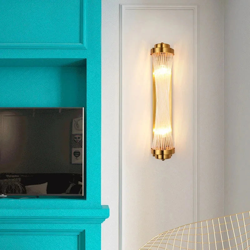applique murale réglable en or avec lampe en cristal de luxe led - vue 6 sur 10