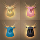 Nordic minimal wooden LED wall light peacock design